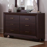 Kauffman Dark Cocoa 6-Drawer Dresser from Coaster - Luna Furniture