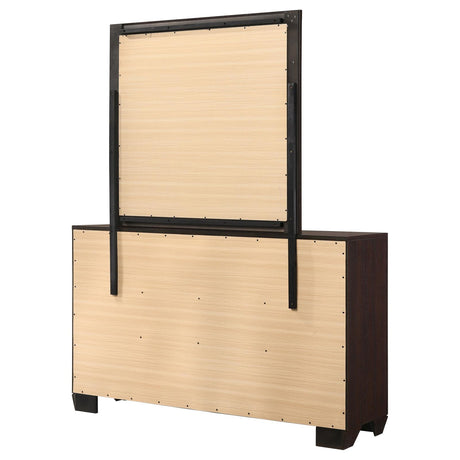 Kauffman Dark Cocoa 6-Drawer Dresser with Mirror from Coaster - Luna Furniture