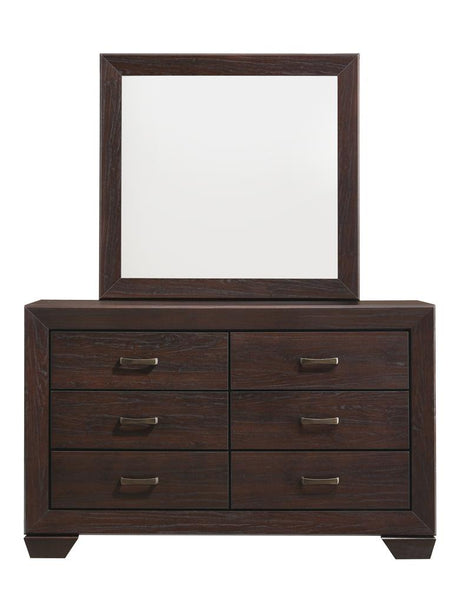 Kauffman Dark Cocoa Rectangular Mirror (Mirror Only) from Coaster - Luna Furniture