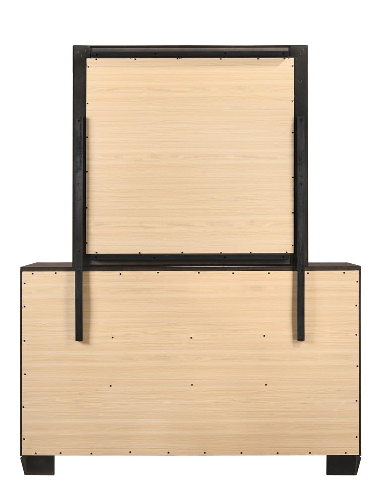 Kauffman Dark Cocoa Rectangular Mirror (Mirror Only) from Coaster - Luna Furniture