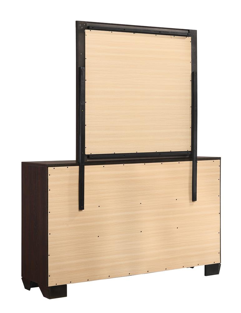 Kauffman Dark Cocoa Rectangular Mirror (Mirror Only) from Coaster - Luna Furniture