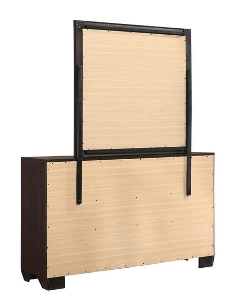 Kauffman Dark Cocoa Rectangular Mirror (Mirror Only) from Coaster - Luna Furniture