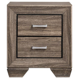 Kauffman Washed Taupe 2-Drawer Nightstand from Coaster - Luna Furniture