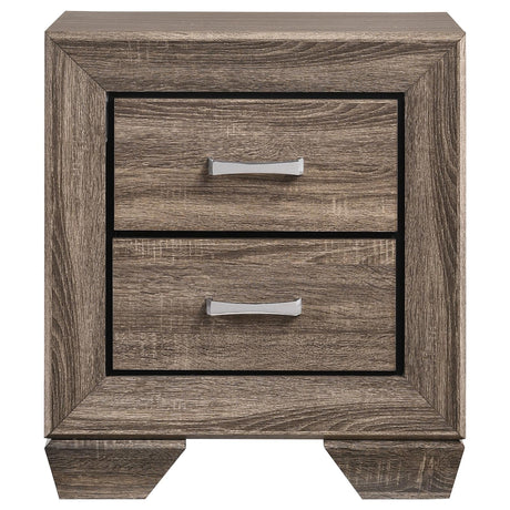 Kauffman Washed Taupe 2-Drawer Nightstand from Coaster - Luna Furniture