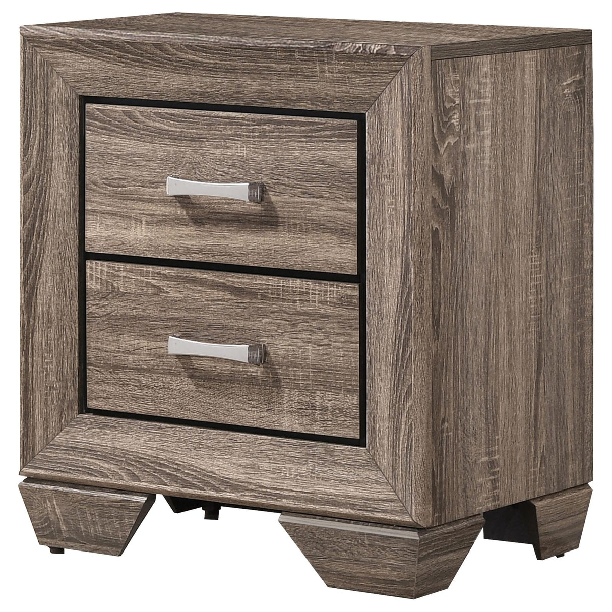 Kauffman Washed Taupe 2-Drawer Nightstand from Coaster - Luna Furniture