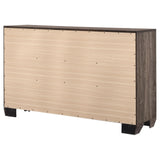Kauffman Washed Taupe 6-Drawer Dresser from Coaster - Luna Furniture