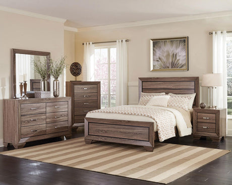 Kauffman Washed Taupe 6-Drawer Dresser with Mirror from Coaster - Luna Furniture