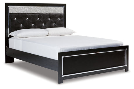 Kaydell Black Queen Upholstered Panel Bed from Ashley - Luna Furniture