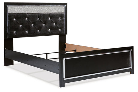 Kaydell Black Queen Upholstered Panel Bed from Ashley - Luna Furniture