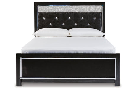 Kaydell Black Queen Upholstered Panel Bed from Ashley - Luna Furniture