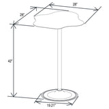 Keanu Black Pedestal Cloud-Shaped Top Bar Table from Coaster - Luna Furniture