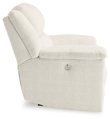 Keensburg Linen Oversized Power Recliner from Ashley - Luna Furniture
