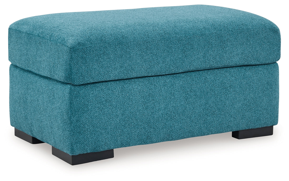 Keerwick Teal Ottoman from Ashley - Luna Furniture