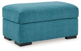 Keerwick Teal Ottoman from Ashley - Luna Furniture