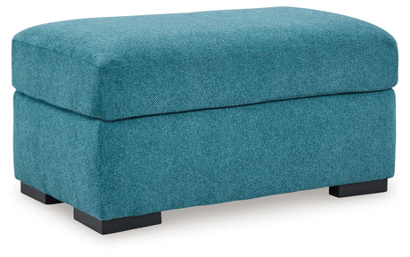 Keerwick Teal Ottoman from Ashley - Luna Furniture