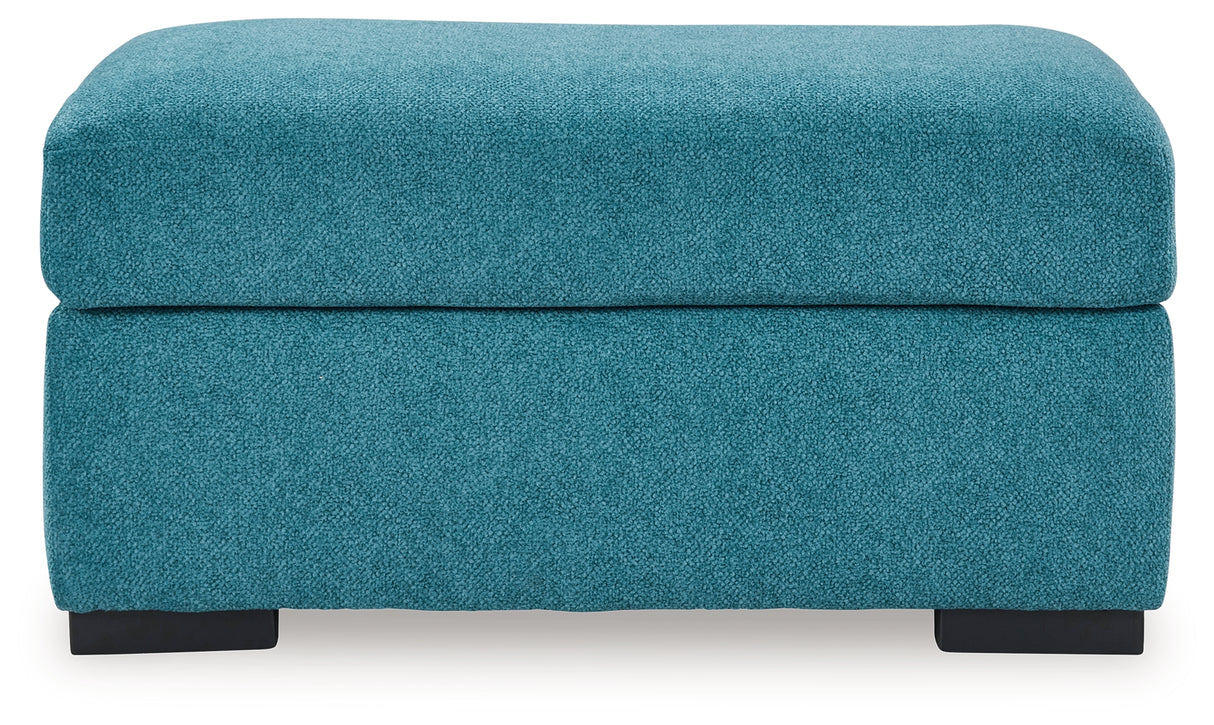 Keerwick Teal Ottoman from Ashley - Luna Furniture