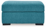 Keerwick Teal Ottoman from Ashley - Luna Furniture