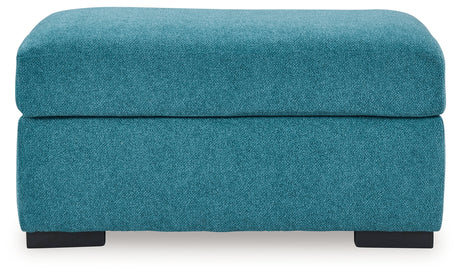 Keerwick Teal Ottoman from Ashley - Luna Furniture