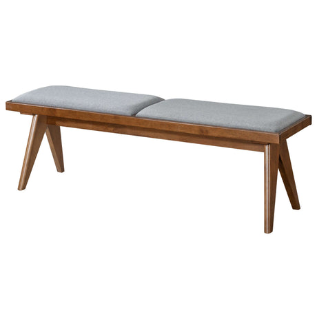 Keira Grey Fabric Bench from Midinmod - Luna Furniture