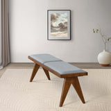 Keira Grey Fabric Bench from Midinmod - Luna Furniture