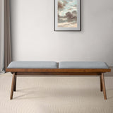 Keira Grey Fabric Bench from Midinmod - Luna Furniture