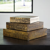 Keldy Antique Brass Finish Box from Ashley - Luna Furniture