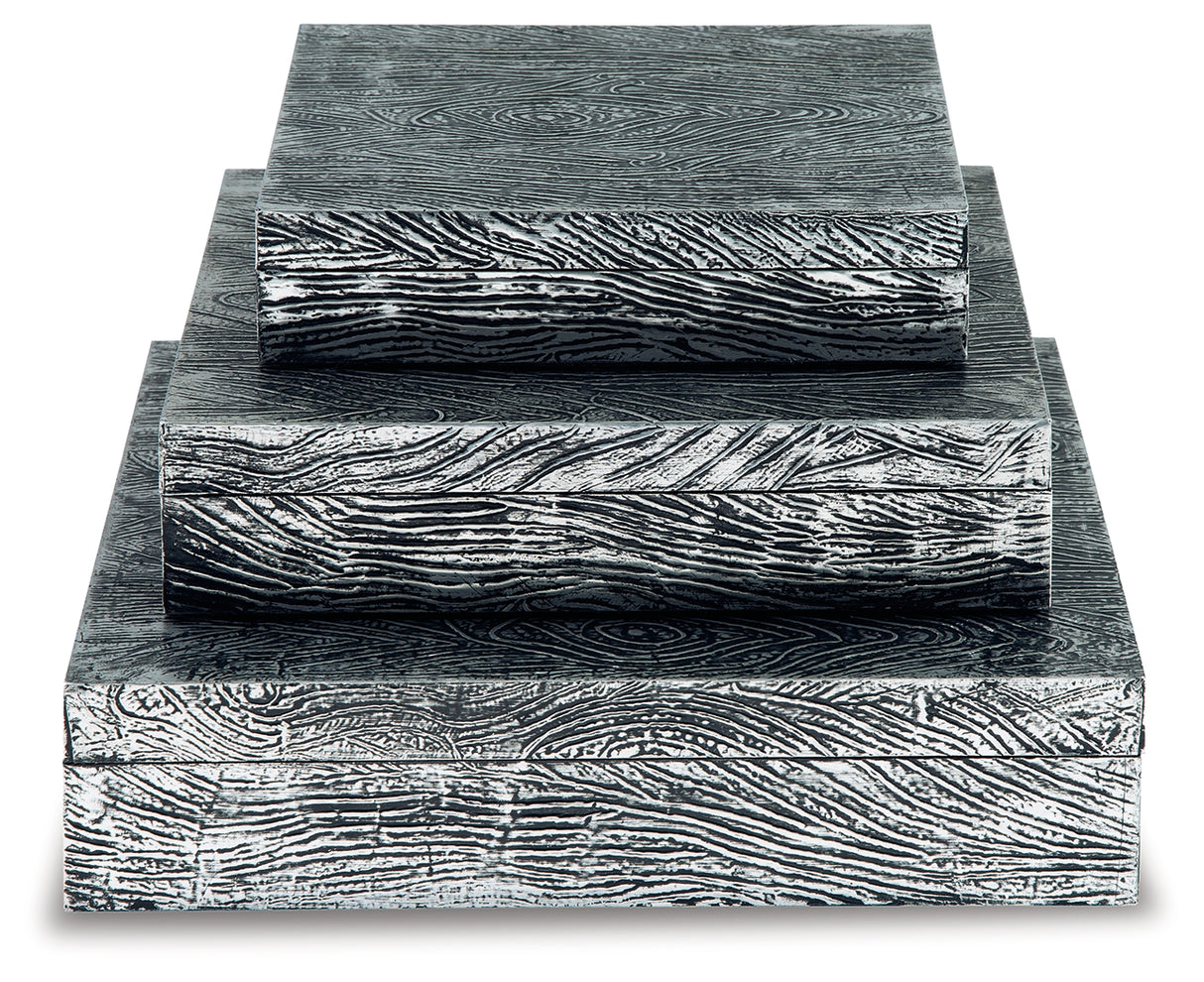 Keldy Antique Pewter Finish Box from Ashley - Luna Furniture