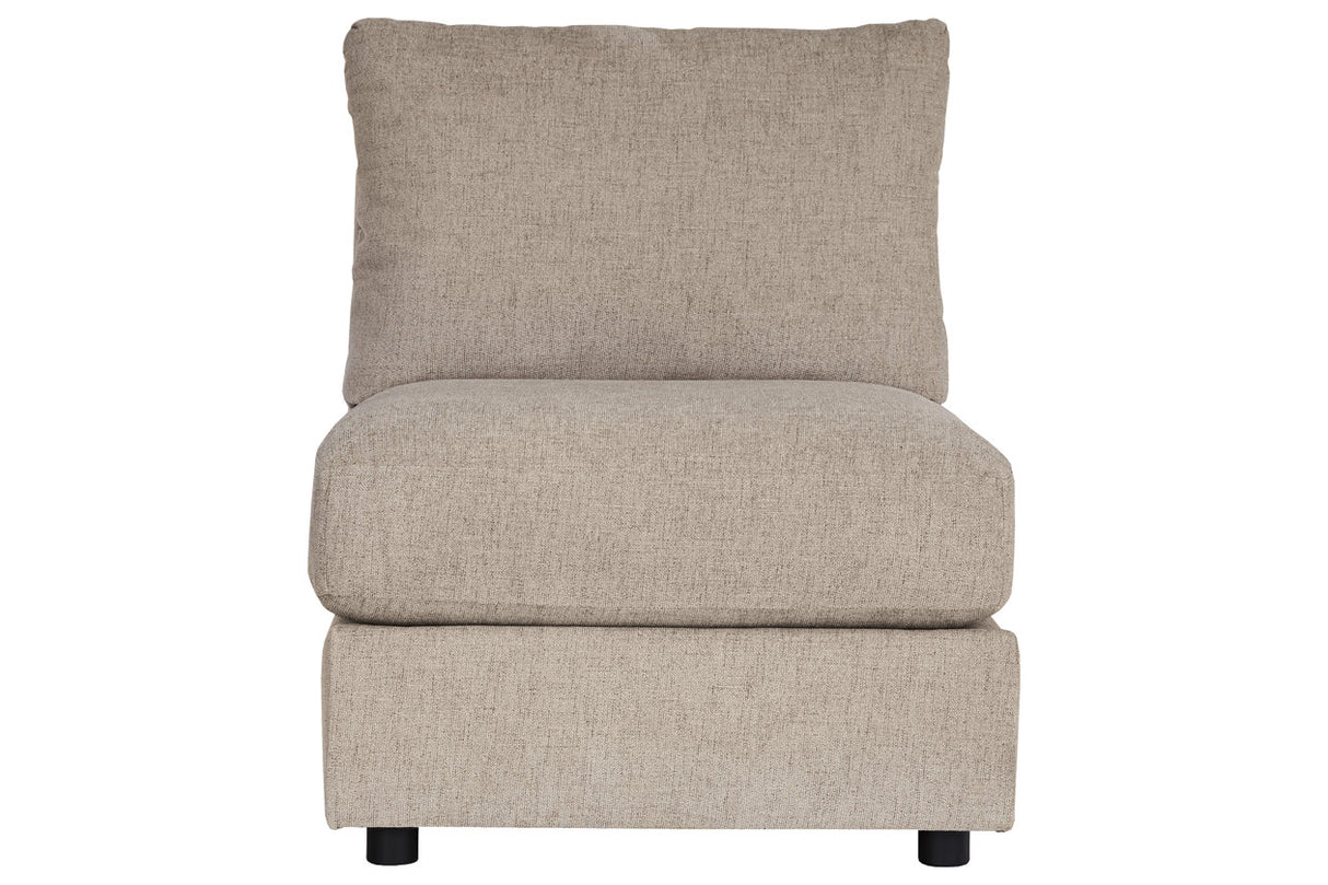 Kellway Bisque Armless Chair from Ashley - Luna Furniture