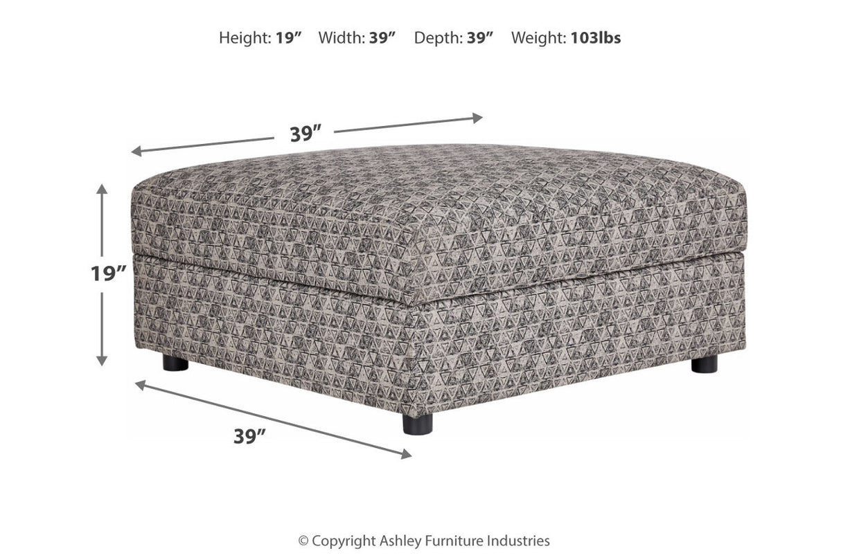 Kellway Bisque Ottoman With Storage from Ashley - Luna Furniture