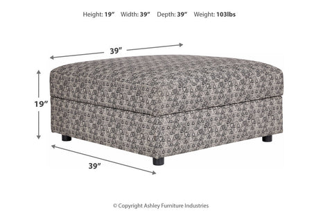 Kellway Bisque Ottoman With Storage from Ashley - Luna Furniture
