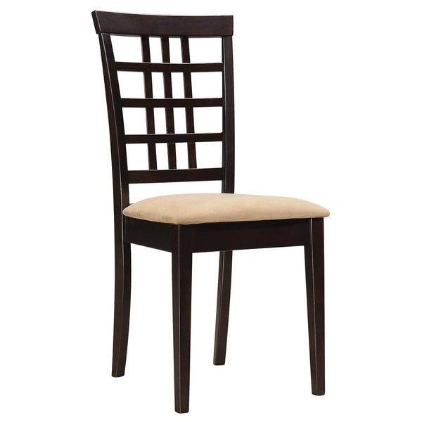 Kelso Cappuccino Lattice Back Dining Chairs, Set of 2