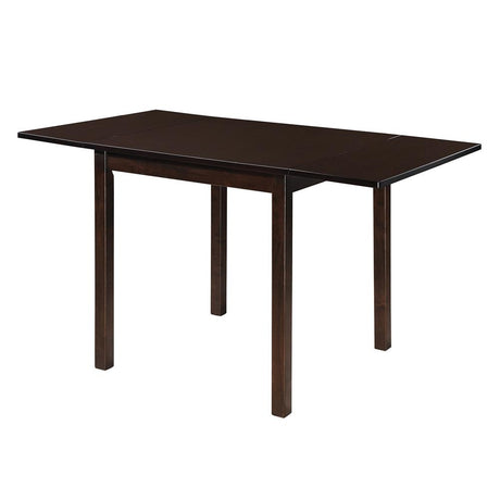 Kelso Cappuccino Rectangular Dining Table with Drop Leaf from Coaster - Luna Furniture