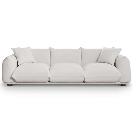 Kely Mid-Century Modern 100'' Boucle Upholstered Sofa Cream from Midinmod - Luna Furniture