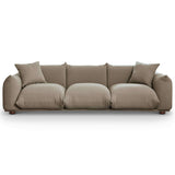 Kely Mid-Century Modern 100'' Boucle Upholstered Sofa Cream from Midinmod - Luna Furniture