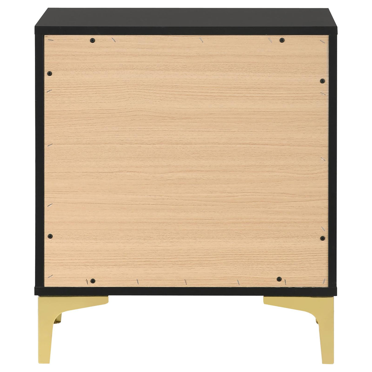 Kendall Black and Gold 2-Drawer Nightstand from Coaster - Luna Furniture