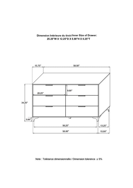 Kendall Black and Gold 5-Piece Tufted Panel California King Bedroom Set from Coaster - Luna Furniture