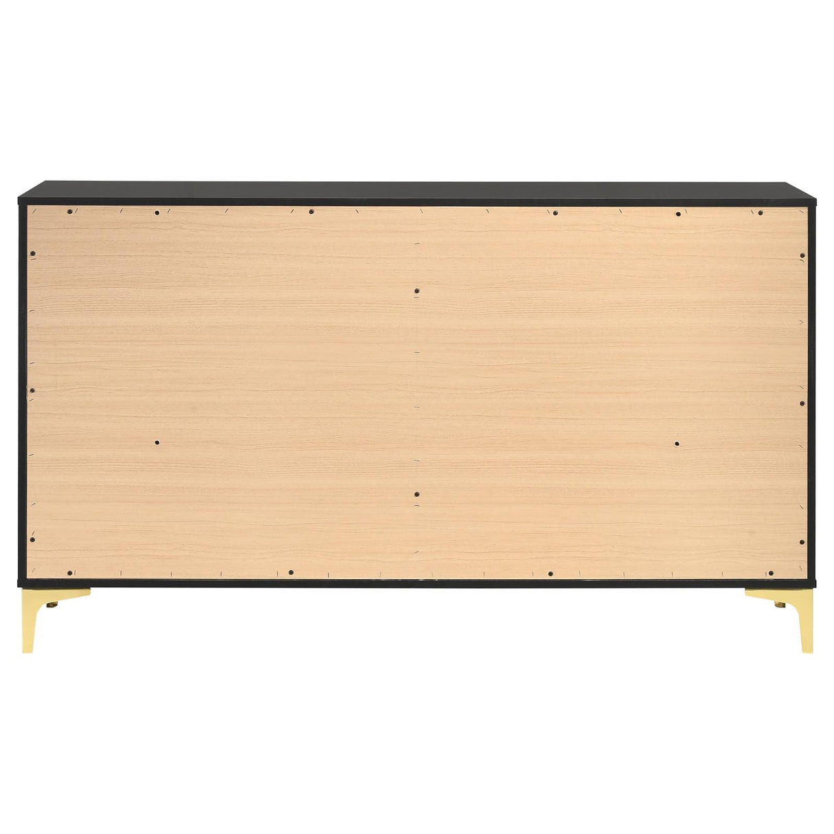 Kendall Black and Gold 6-Drawer Dresser from Coaster - Luna Furniture