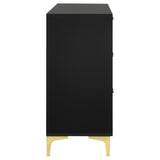 Kendall Black and Gold 6-Drawer Dresser from Coaster - Luna Furniture