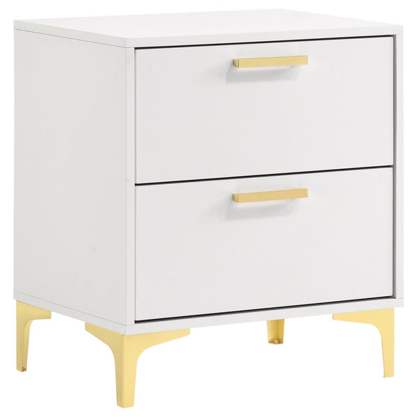 Kendall White 2-Drawer Nightstand