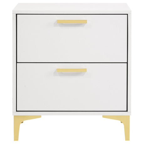 Kendall White 2-Drawer Nightstand from Coaster - Luna Furniture