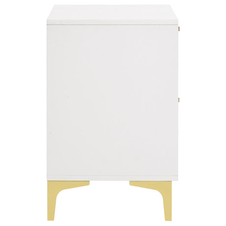 Kendall White 2-Drawer Nightstand from Coaster - Luna Furniture