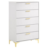 Kendall White 5-Piece Eastern King Bedroom Set from Coaster - Luna Furniture