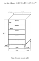 Kendall White 5-Piece Eastern King Bedroom Set from Coaster - Luna Furniture