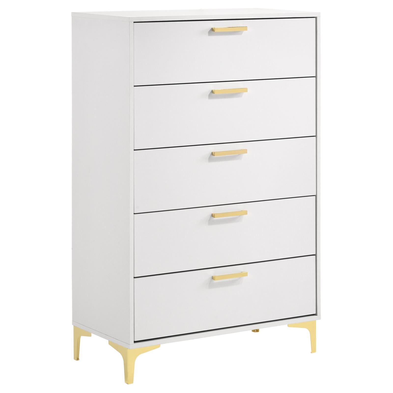 Coaster Kendall 5-piece Queen Bedroom Set White - Luna Furniture