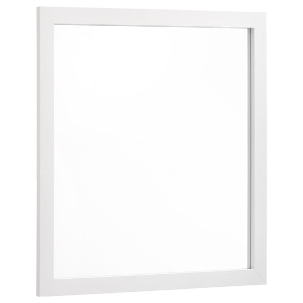 Kendall White Square Dresser Mirror (Mirror Only)