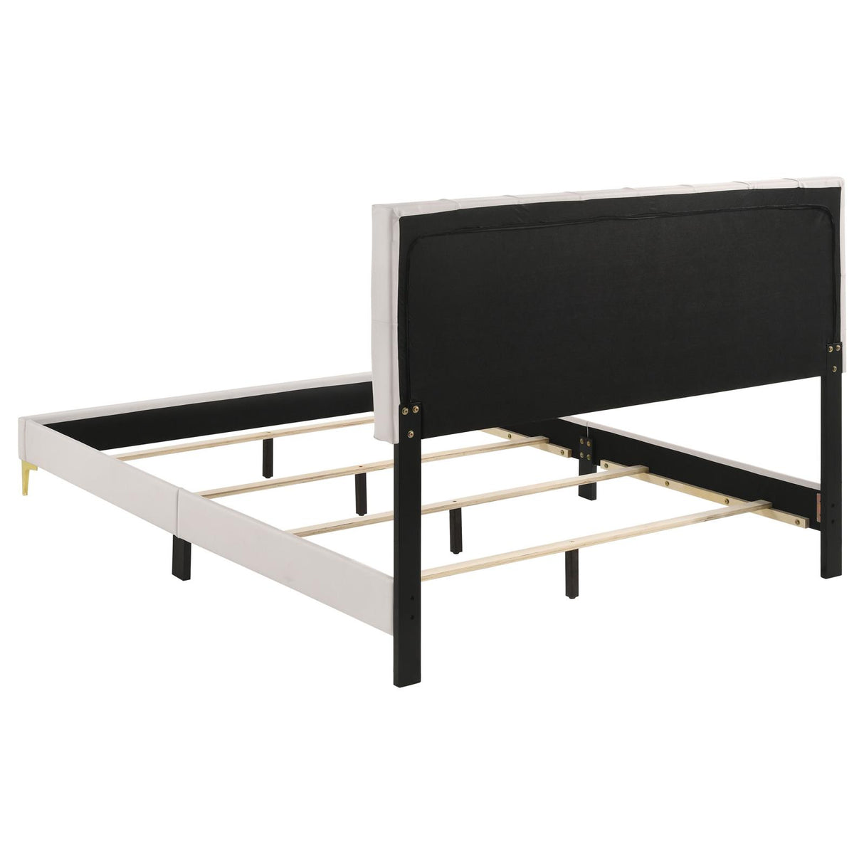 Kendall White Tufted Upholstered Panel California King Bed from Coaster - Luna Furniture