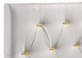 Kendall White Tufted Upholstered Panel Queen Bed from Coaster - Luna Furniture