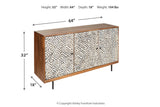 Kerrings Brown/Black/White Accent Cabinet from Ashley Furniture - Luna Furniture