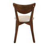 Kersey Beige and Chestnut Dining Side Chairs with Curved Backs, Set of 2 from Coaster - Luna Furniture