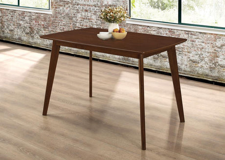 Kersey Chestnut Dining Table with Angled Legs from Coaster - Luna Furniture
